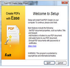 Foxit PDF Creator 虚拟打印机工具 v3.0