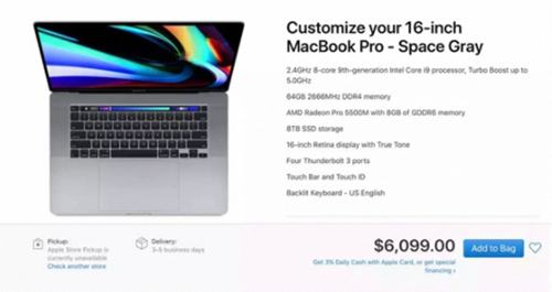 MacBook Pro16寸配置
